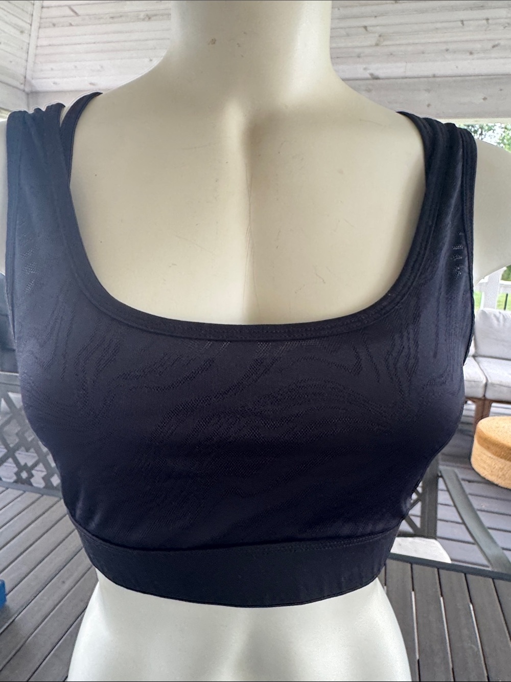 Fabletics Black Sports Bra Size Small Crop Top